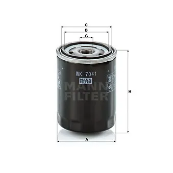 Filtre à carburant MANN-FILTER WK 7041