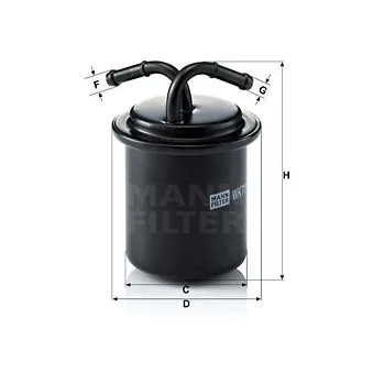 Filtre à carburant MANN-FILTER WK 711