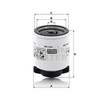 Filtre à carburant MANN-FILTER WK 715/1