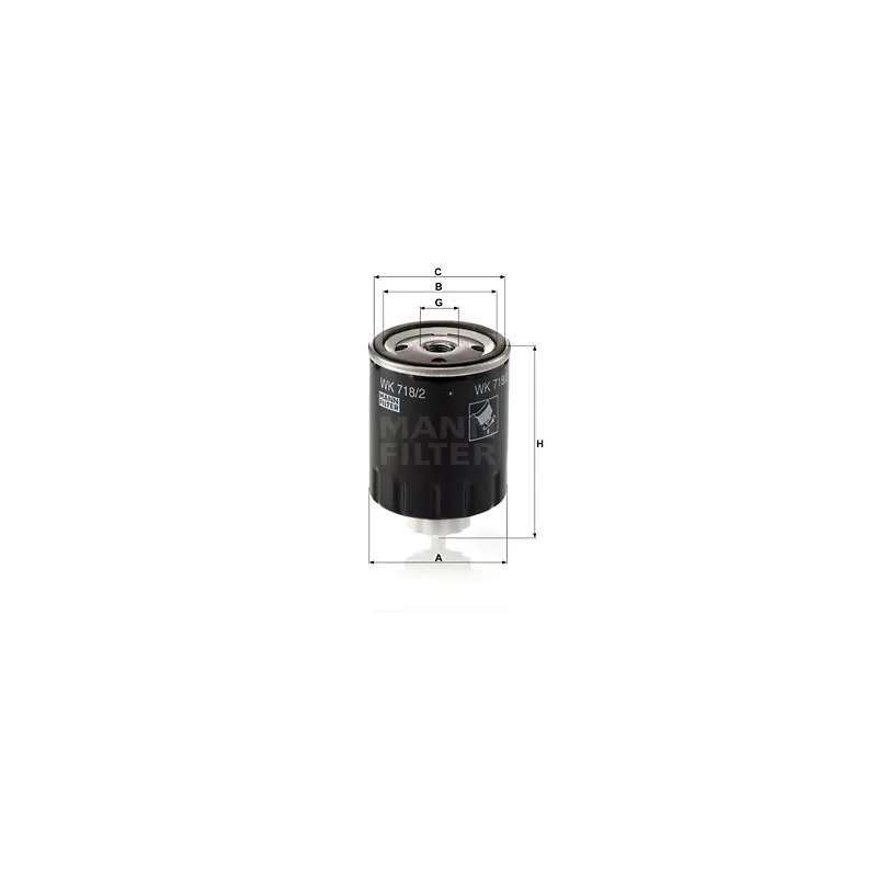 Filtre à carburant MANN-FILTER WK 718/2