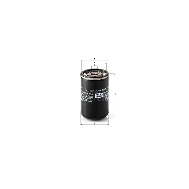 Filtre à carburant MANN-FILTER WK 719/6