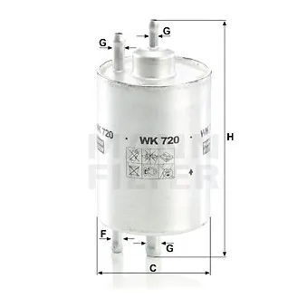 Filtre à carburant MANN-FILTER WK 720