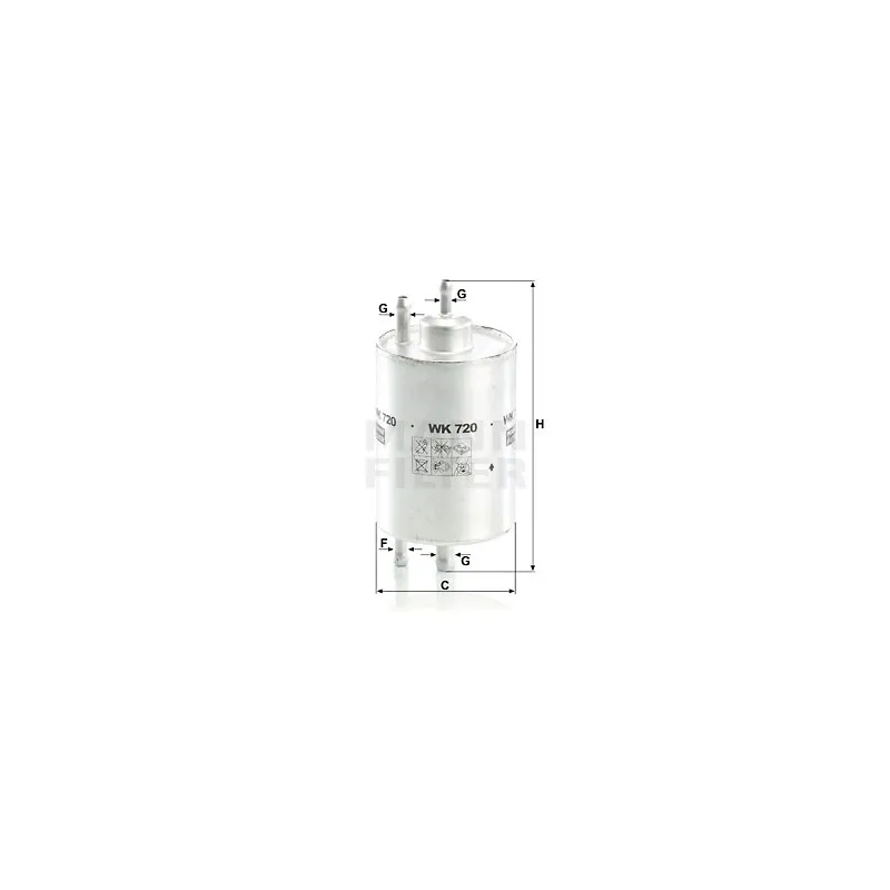 Filtre à carburant MANN-FILTER WK 720