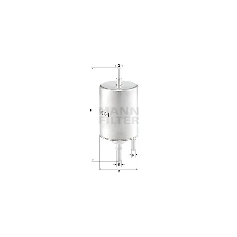 Filtre à carburant MANN-FILTER WK 720/3
