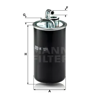 Filtre à carburant MANN-FILTER WK 722/1