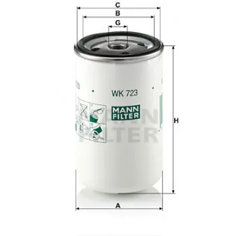 Filtre à carburant MANN-FILTER WK 723 (10)
