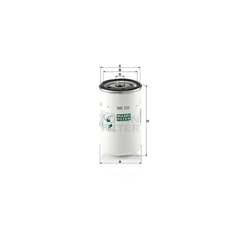 Filtre à carburant MANN-FILTER WK 723 (10)
