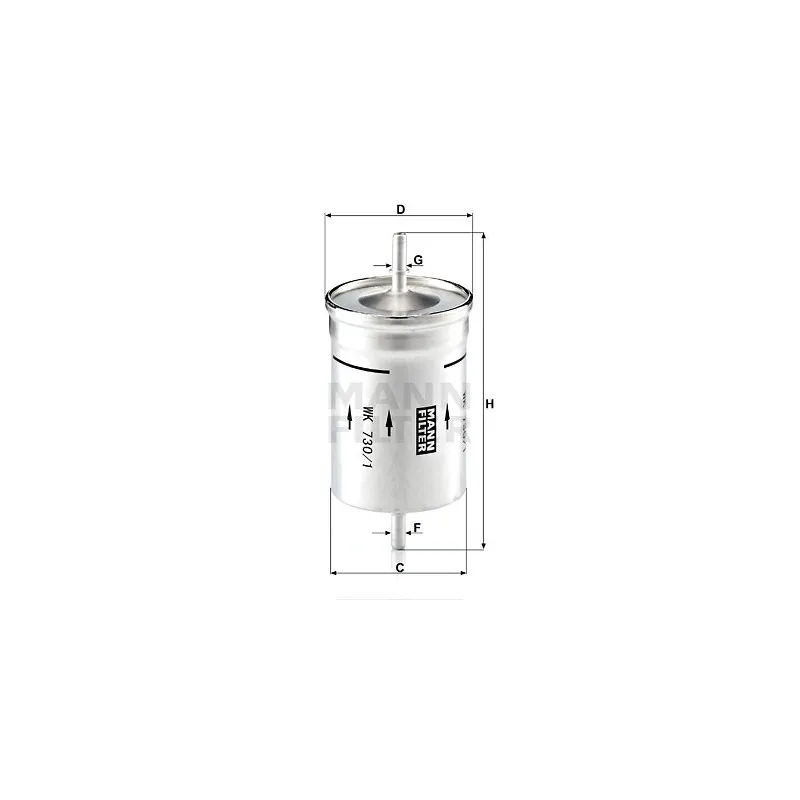 Filtre à carburant MANN-FILTER WK 730/1