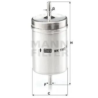 Filtre à carburant MANN-FILTER WK 730/3