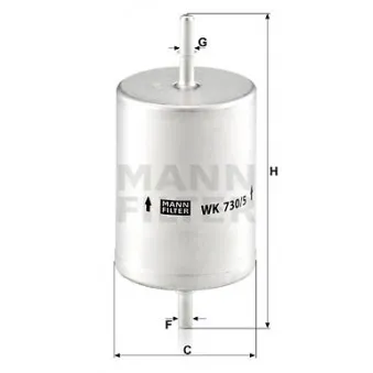 Filtre à carburant MANN-FILTER WK 730/5