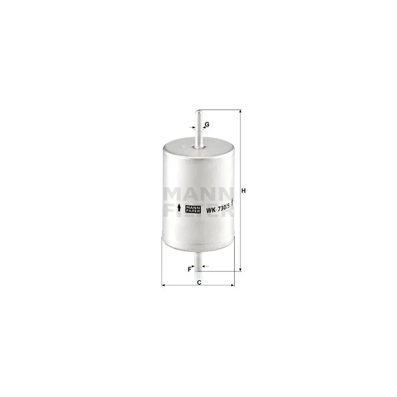 Filtre à carburant MANN-FILTER WK 730/5