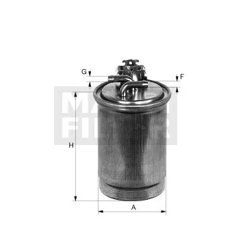 Filtre à carburant MANN-FILTER WK 735/1