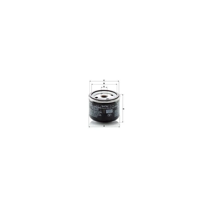 Filtre à carburant MANN-FILTER WK 78