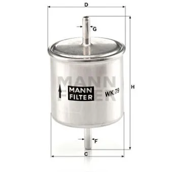 Filtre à carburant MANN-FILTER WK 79