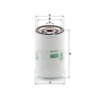 Filtre à carburant MANN-FILTER WK 8001