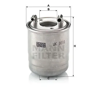 Filtre à carburant MANN-FILTER WK 8016 x