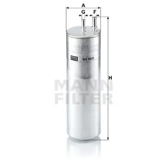 Filtre à carburant MANN-FILTER WK 8020