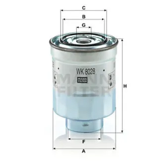 Filtre à carburant MANN-FILTER WK 8028 z