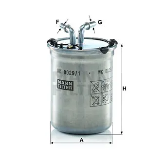 Filtre à carburant MANN-FILTER WK 8029/1