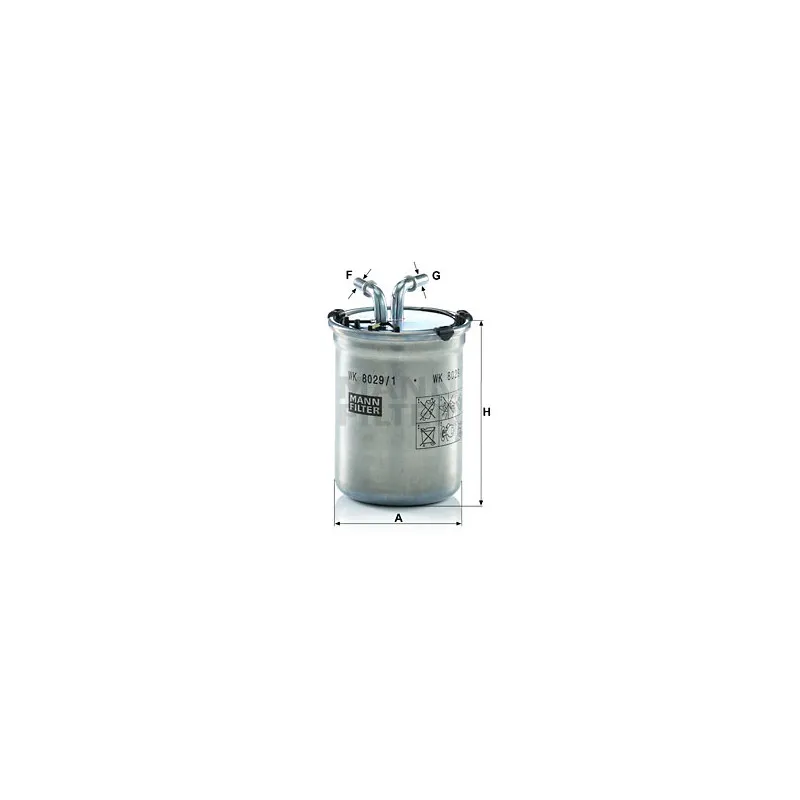 Filtre à carburant MANN-FILTER WK 8029/1