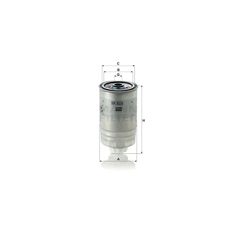 Filtre à carburant MANN-FILTER WK 8034