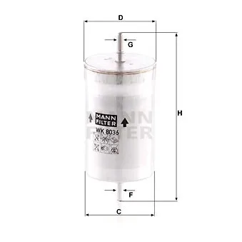 Filtre à carburant MANN-FILTER