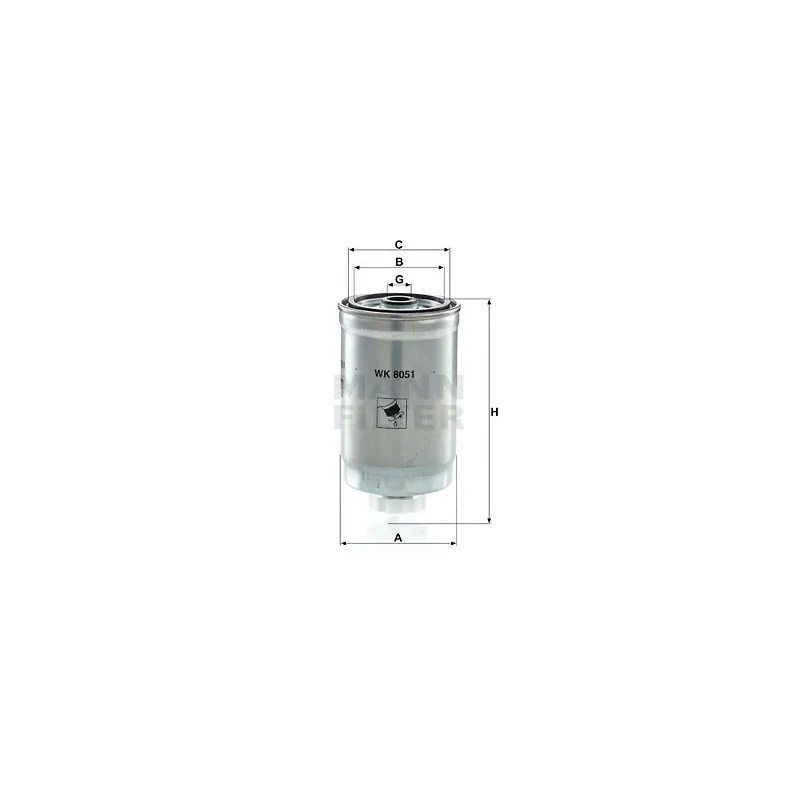 Filtre à carburant MANN-FILTER WK 8051
