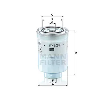 Filtre à carburant MANN-FILTER WK 8053 z