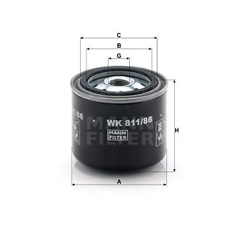 Filtre à carburant MANN-FILTER WK 811/86