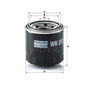 Filtre à carburant MANN-FILTER WK 812