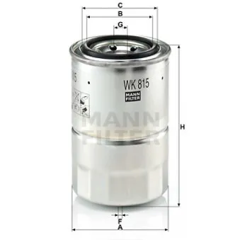 Filtre à carburant MANN-FILTER WK 815 x