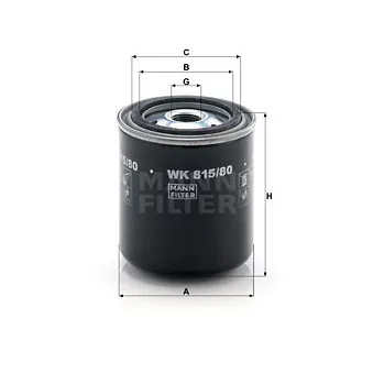 Filtre à carburant MANN-FILTER WK 815/80