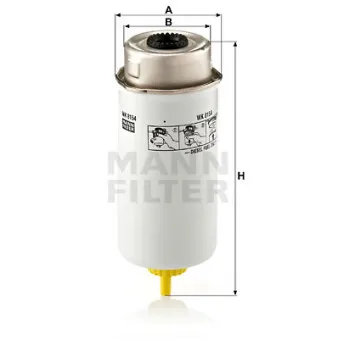 Filtre à carburant MANN-FILTER WK 8154
