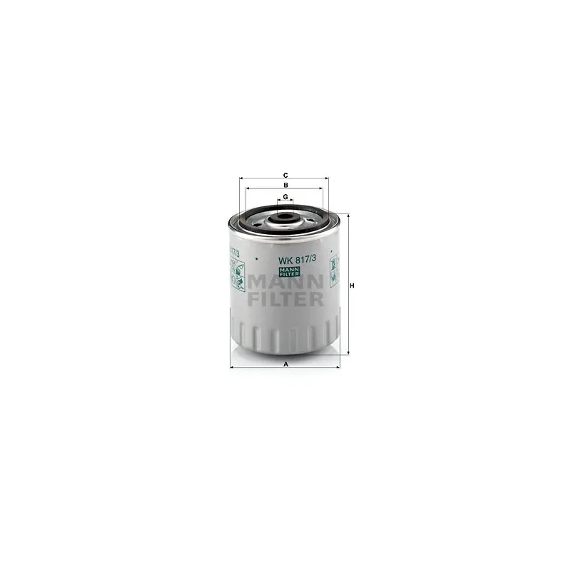 Filtre à carburant MANN-FILTER WK 817/3 x