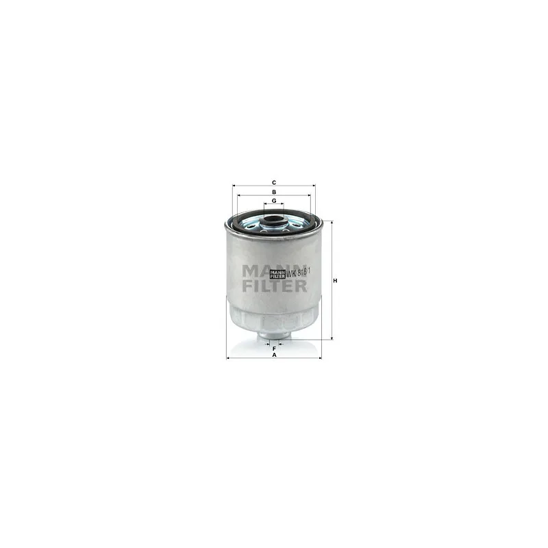 Filtre à carburant MANN-FILTER WK 818/1