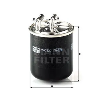 Filtre à carburant MANN-FILTER WK 820