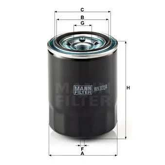 Filtre à carburant MANN-FILTER WK 822/4