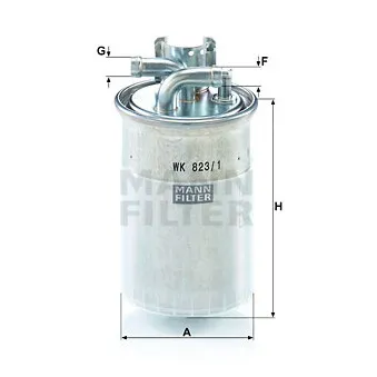 Filtre à carburant MANN-FILTER WK 823/1