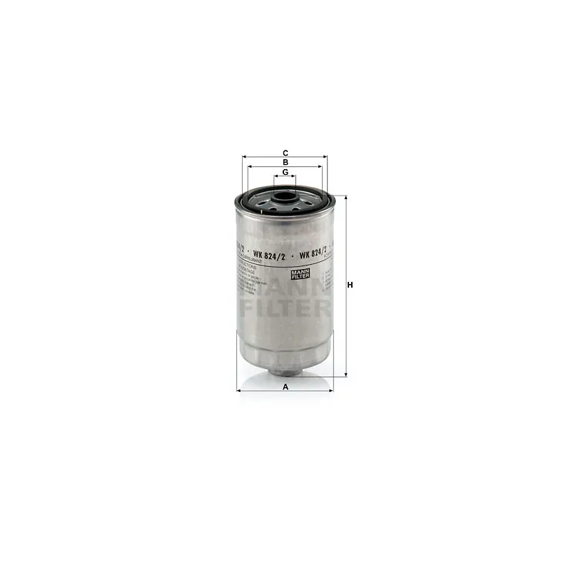 Filtre à carburant MANN-FILTER WK 824/2