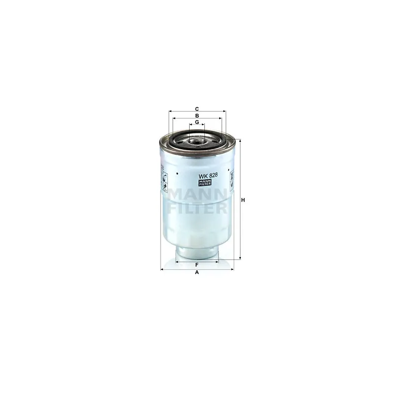 Filtre à carburant MANN-FILTER WK 828 x