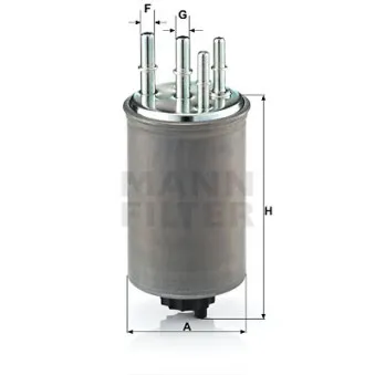 Filtre à carburant MANN-FILTER WK 829/5