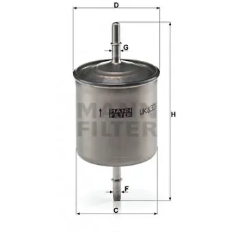 Filtre à carburant MANN-FILTER WK 832/2