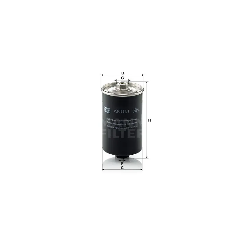 Filtre à carburant MANN-FILTER WK 834/1