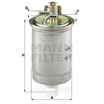 Filtre à carburant MANN-FILTER WK 841
