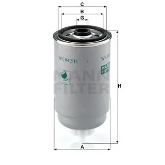 Filtre à carburant MANN-FILTER WK 842/11