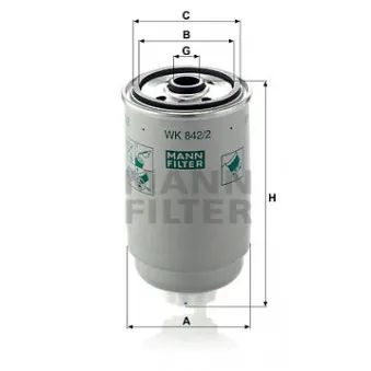 Filtre à carburant MANN-FILTER WK 842/2