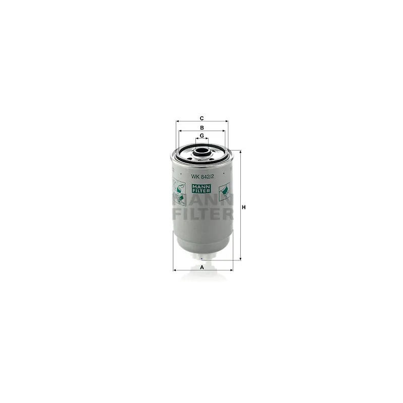 Filtre à carburant MANN-FILTER WK 842/2
