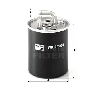 Filtre à carburant MANN-FILTER WK 842/20