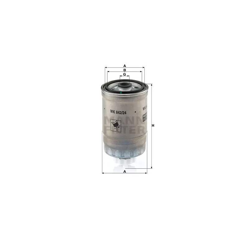 Filtre à carburant MANN-FILTER WK 842/24
