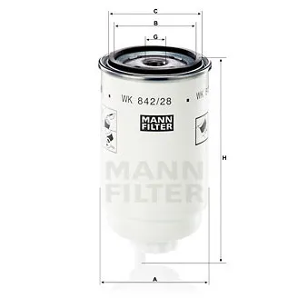 Filtre à carburant MANN-FILTER WK 842/28